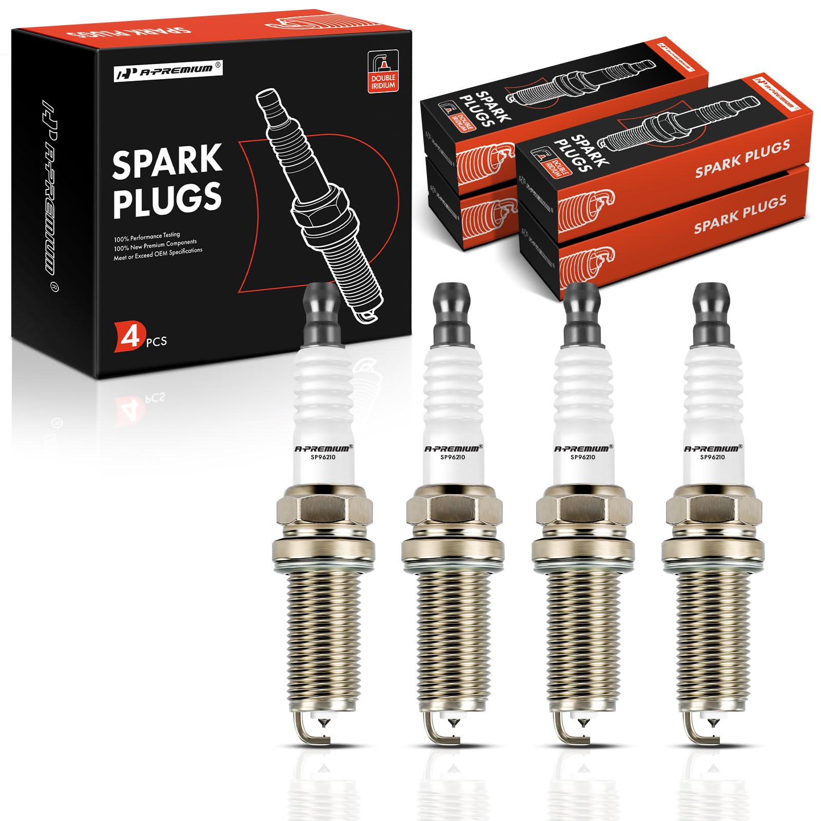 A-Premium Double Iridium Spark Plugs 4-pack for 2018-2020 Toyota Camry