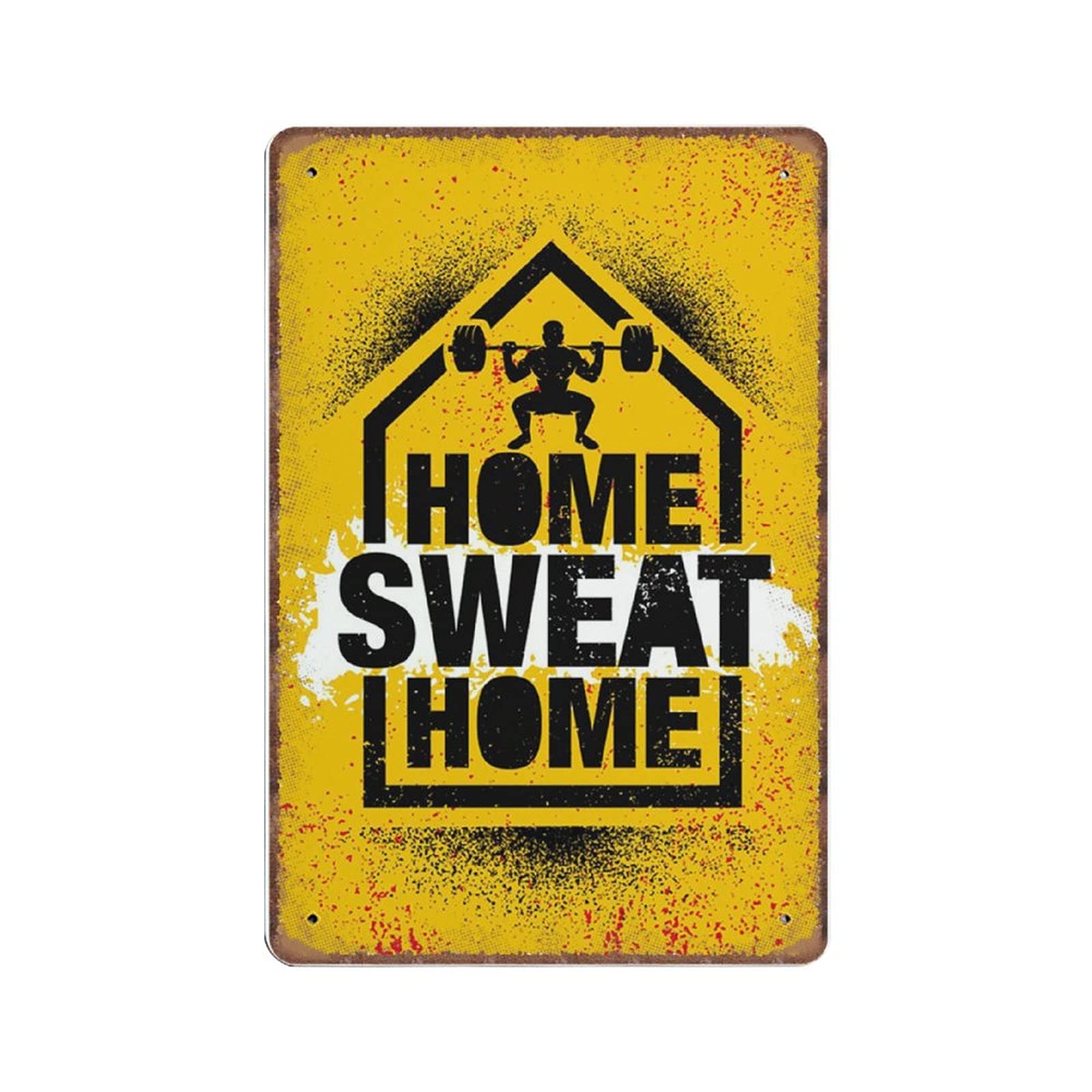 rayprint Workout Motivation Tin Signs Funny Vintage Metal Sign Plaqu Poster Wall Art Pub Bar Kitchen Garden Bathroom Home Decor, 20x30 cm