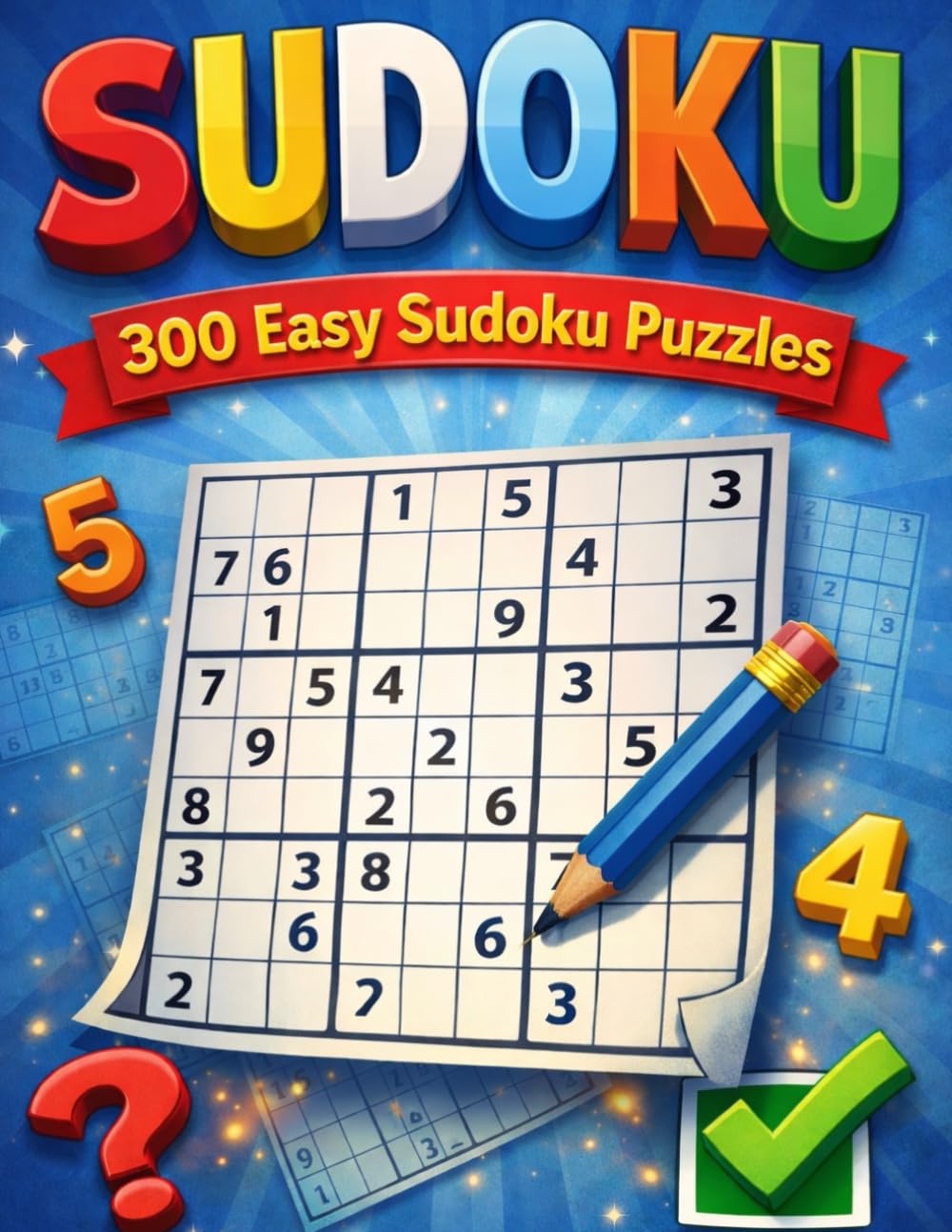 300 Easy Sudoku Puzzles for Adults and Seniors: Large Print • Stress-Free • Fun & Relaxing