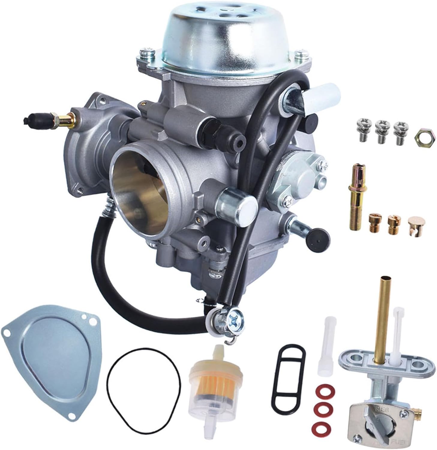 Carburetor Fuel Petcock Valve Fuel Filter Replacement for Polaris Predator 500 2003-2007 Replacement for 2GU-24500-02-00