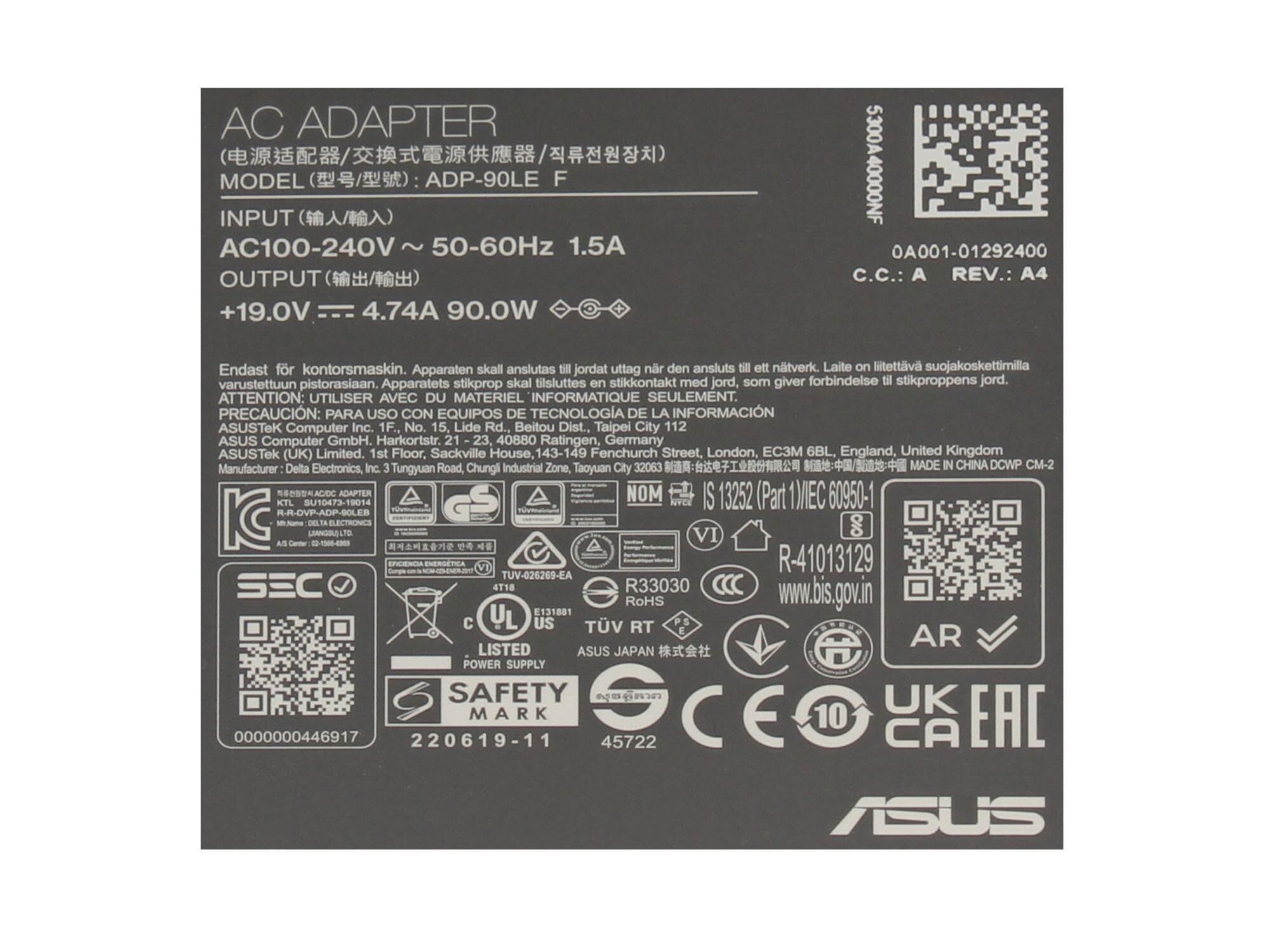 Asus ZenBook Pro 14 UX480FD Zasilacz 90 Watt Nowy