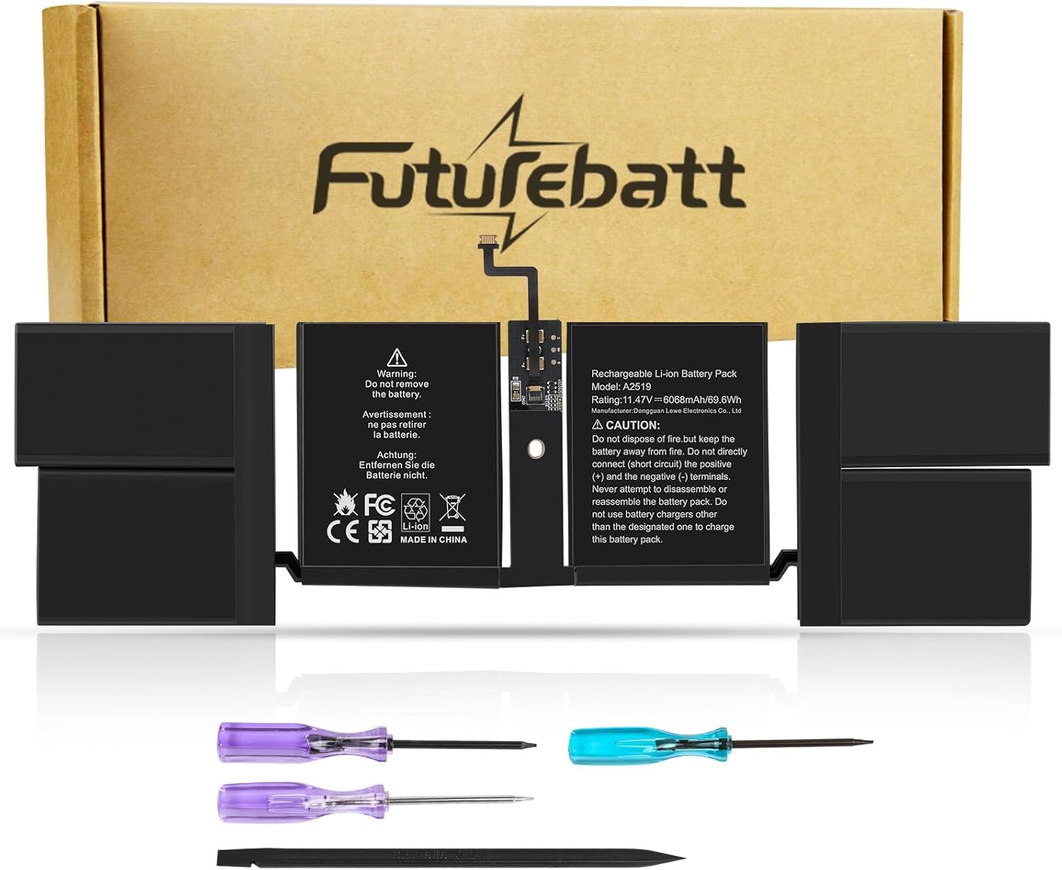 Futurebatt A2519 Battery Replacement for A2442 MacBook Pro 14 inch（2021），EMC 3650 8102