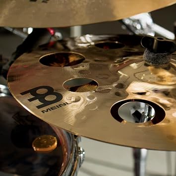 Meinl 16 Trash Stack Cymbal Pair with Holes - Classics Custom Brilliant - Made In Germany, (CC16-STK)