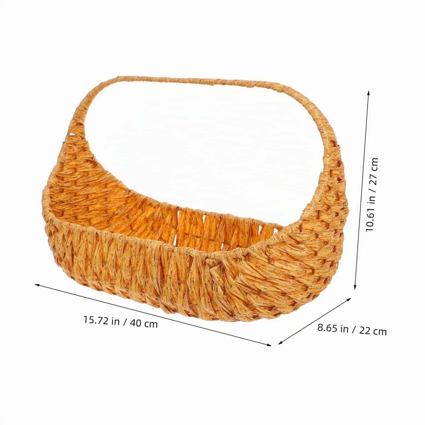 Ciieeo Cestino Da Picnic Intrecciato a Mano Cestino Multiuso Per Frutta E Verdura Organizer Portatile Per Raccolto Di Fiori Decorativo Per Uso Esterno