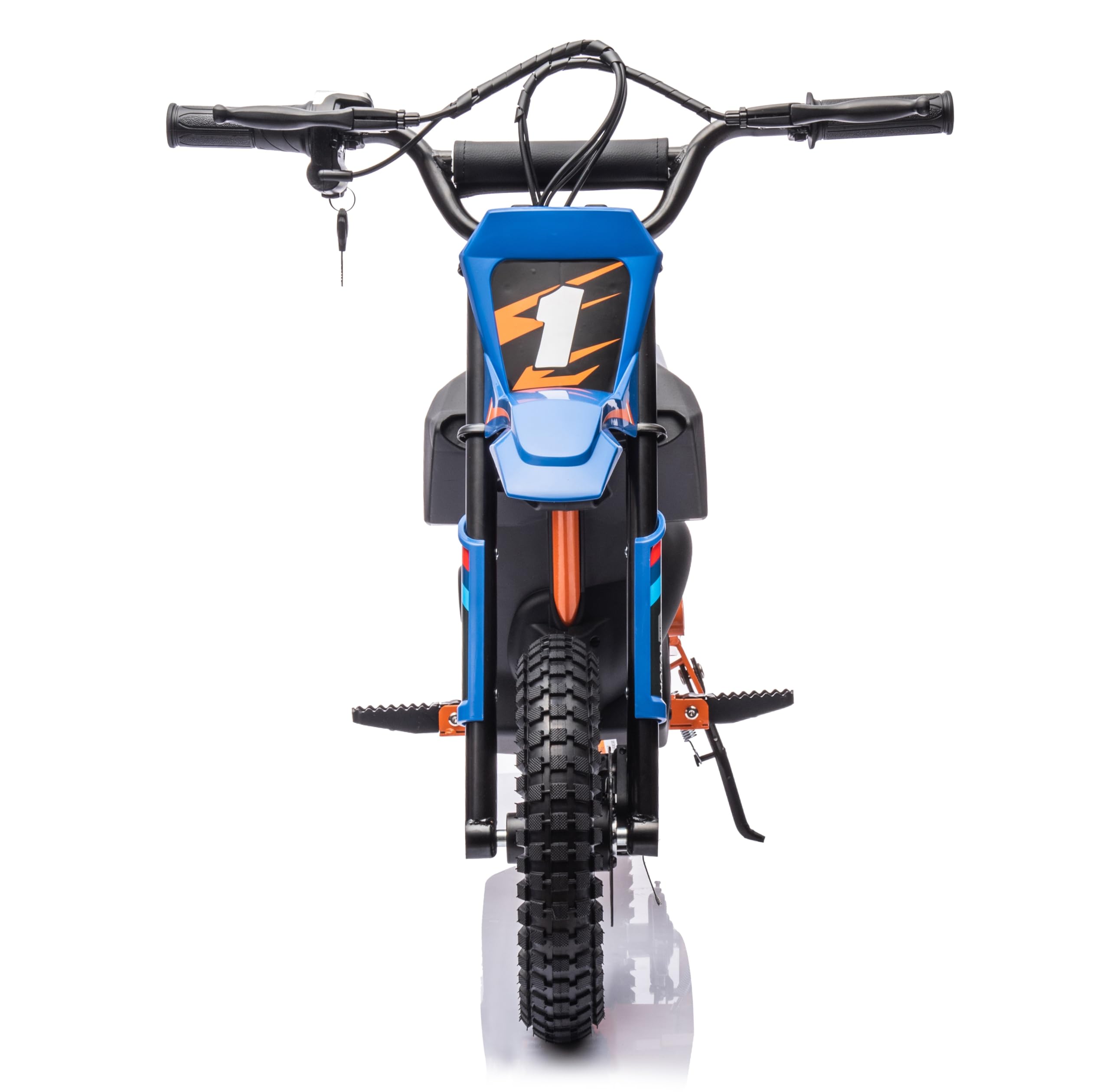 Moto Elettrica per Bambini 24V 250W Motocicletta Elettrica Ruote Gonfiabili Freno a Disco 22 km/h Blu