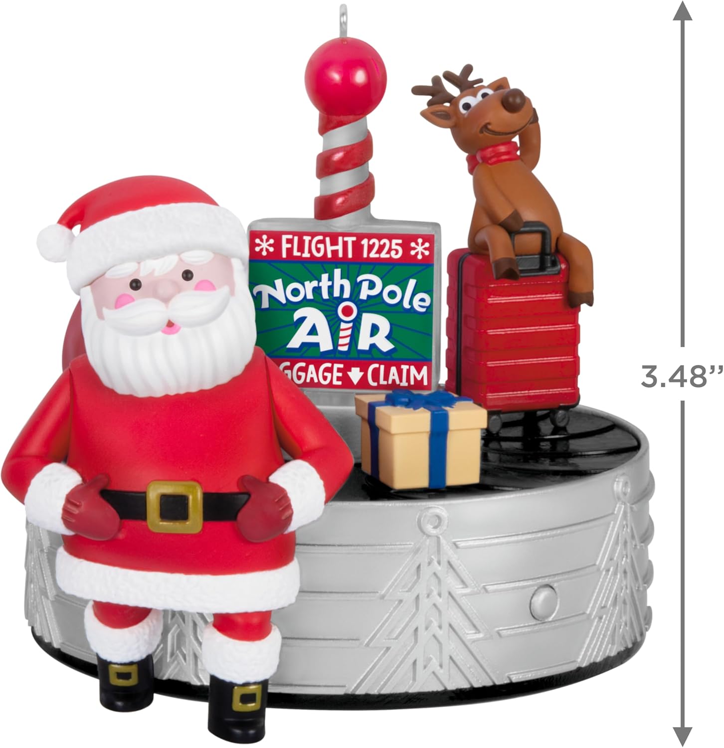 Hallmark Keepsake Christmas Ornament 2024, Ho-Ho-Holiday Travel With Light, Sound and Motion, Santa Collectors Gifts - Image 5