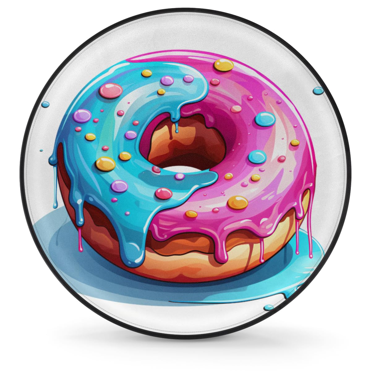 Spare Tire Cover Colorful Donut Wheel Covers Protectors Waterproof Dust-Proof Universal Fit Trailer, RV, SUV and Many Vehicle 17 Inch