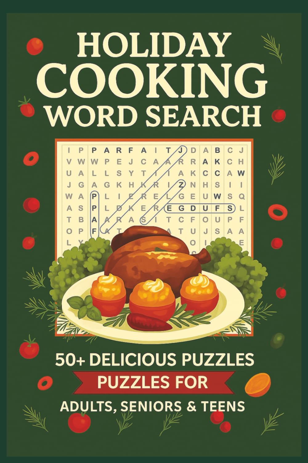 Holiday Cooking Word Search Puzzle Book: Word Searches with Easy-to-Read Print about Holiday Cooking, Baking, Foods and More | 6x9 inches, 110 pages | ... for Vacations, Holidays and Free Times