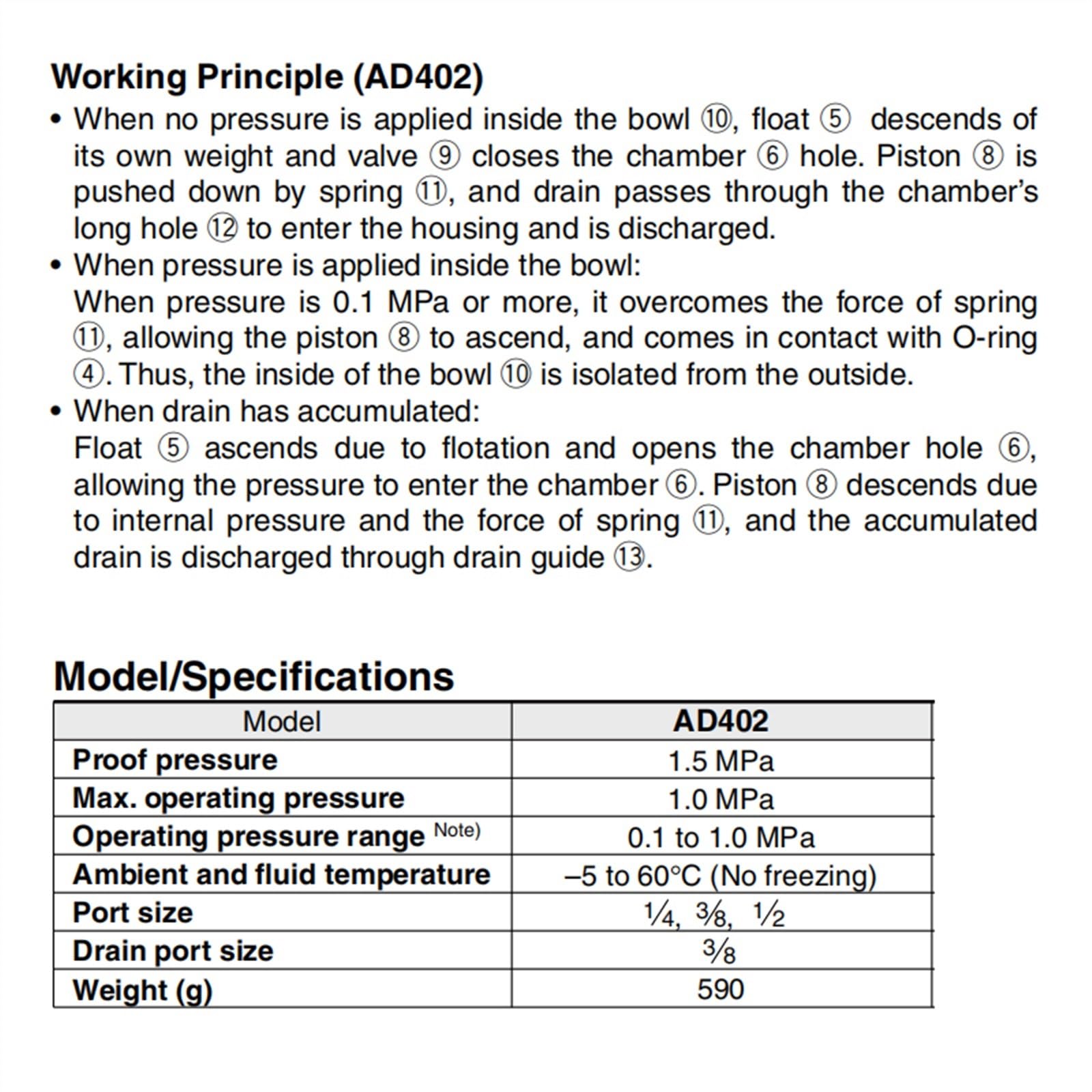 Separatore Olio-Acqua Riloer AD402-04 Per Compressori - Valvola Scarico Automatica, Pressione Max 1.0MPa, Filettatura 1/2" PT - Foto 2