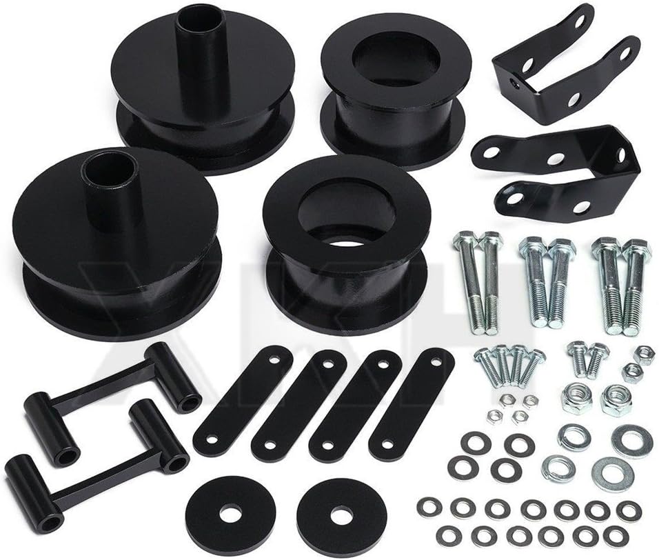 XKH- Compatible with 2007-2016 Jeep Wrangler JK 3" Full Lift Leveling Spacer+Shock Extenders Kit [B07BDMFZKS]