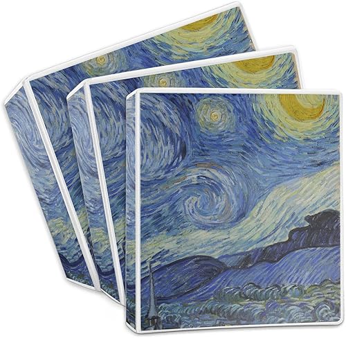 Miniatura 3 de The Starry Night (Van Gogh 1889) - Carpeta de 3 anillas, 2 pulgadas