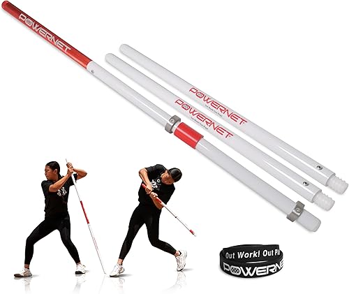 PowerNet Combo de PVCClick Stick Baseball Swing Trainer Accesorios intercambiables también para sóftbol Bate de entrenamiento para crear la máxima