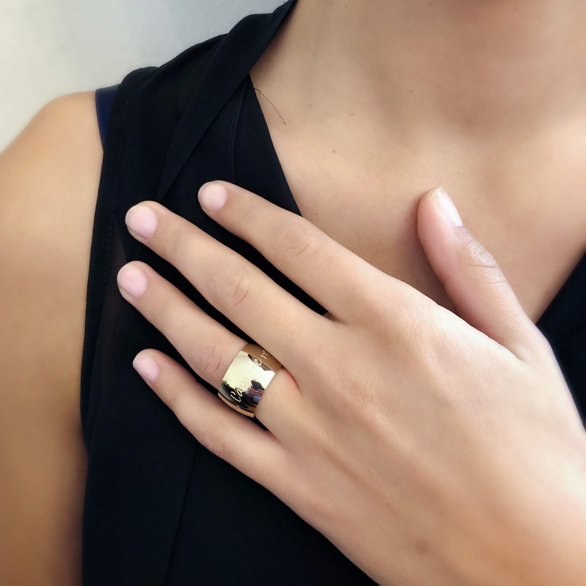 GILARDY Amore per sempre Liebes Ring R1 mit italienischem Liebeszitat Edelstahl