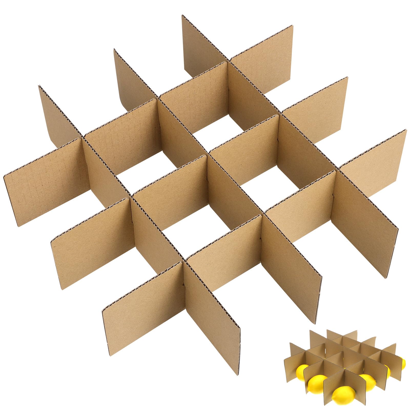 SHINEOFI 6 Pcs Cardboard Moving Box Dividers Cardboard Boxes Divider Inserts for Safe Transport Protective Divider for Glass Plates and Small Items Easy Install Packing Insert