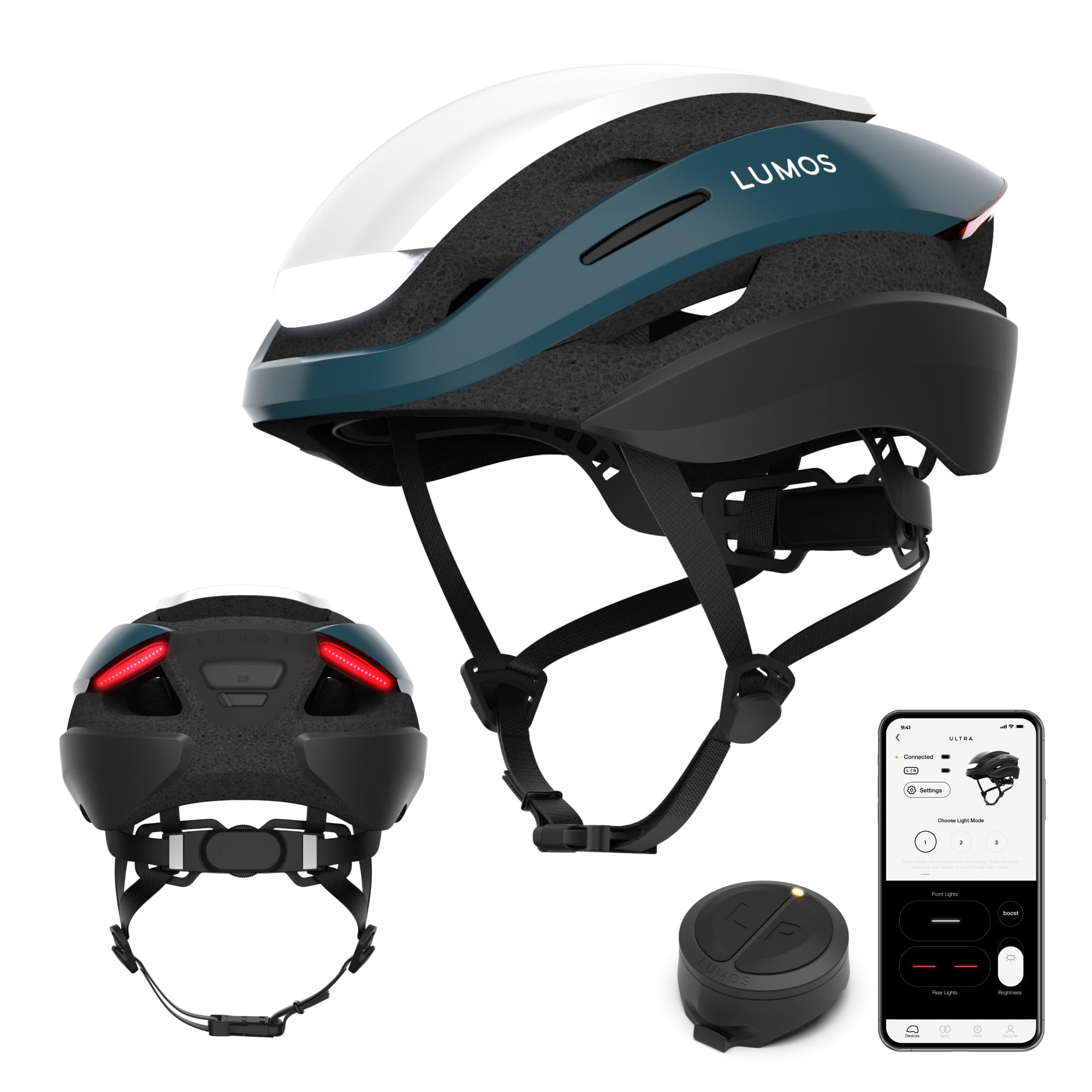 Amazon | LUMOS Ultra 自転車 ヘルメット LED ライト ウインカー 54-61 