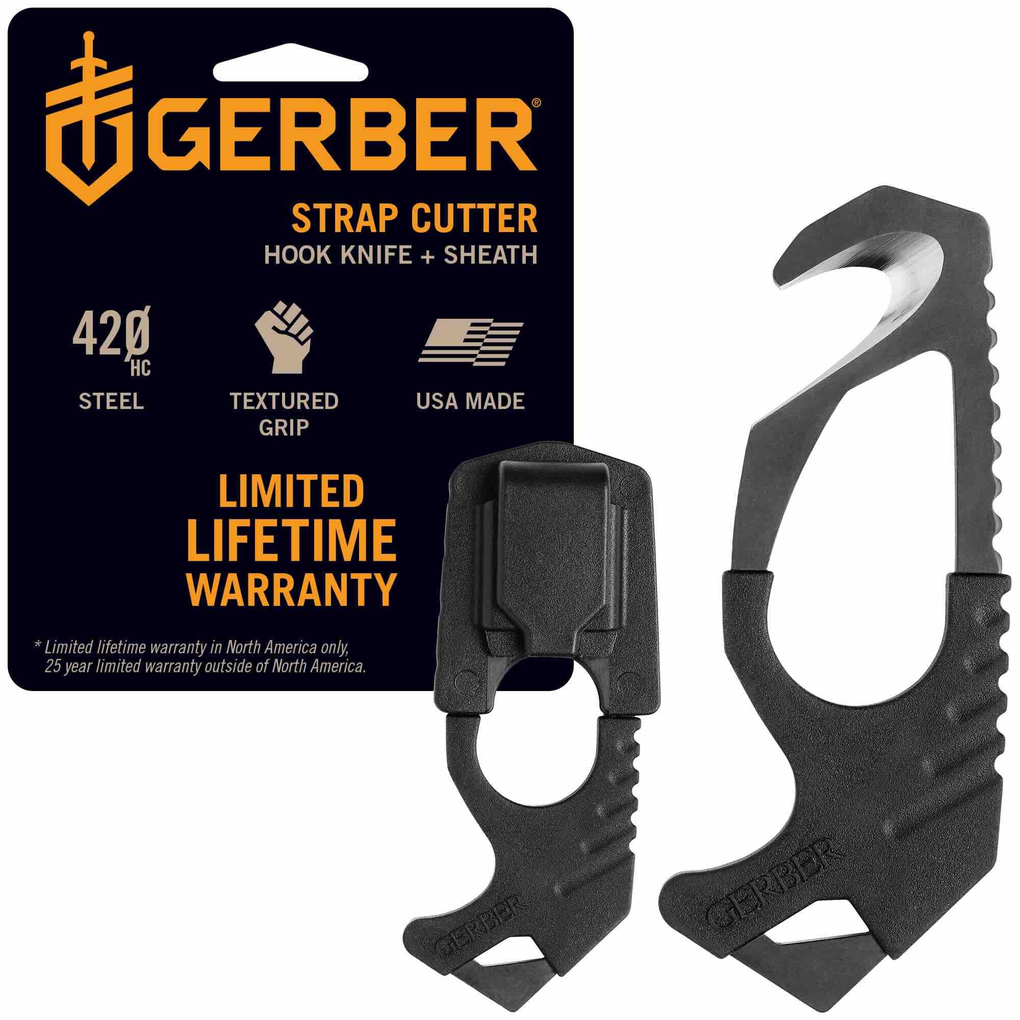 Gerber Gear Seatbelt Strap Cutter Escape Tool with Lanyard Hole