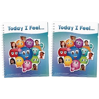Really Good Stuff Feelings Flip Dry Erase Book Set of 2 Help Children Identify, Learn, and Manage Feelings -Learning Activities to Express Emotions