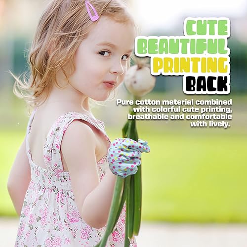 Miniatura 10 de AIGEVTURE 2 pares de guantes de jardinería para niños de 5 a 8 años, guantes de trabajo de patio para niños, guantes de jardín de seguridad suaves