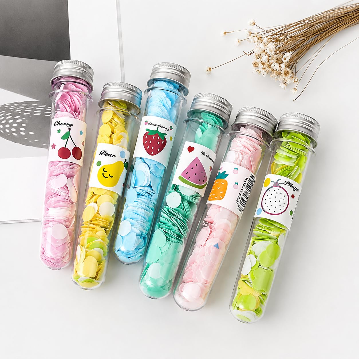 Samvardhan 6Pcs Travel Soft Paper Soap Flower Design Tube Shape Bottle (Assorted/Random Colour)-image-25