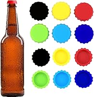 Reusable Silicone Bottle Caps, 6-Pack Mixed Colors - Beer, Soda, Wine Stoppers, Leakproof Sealer for Homebrew & Kitchen, Dishwasher Safe, BPA-Free