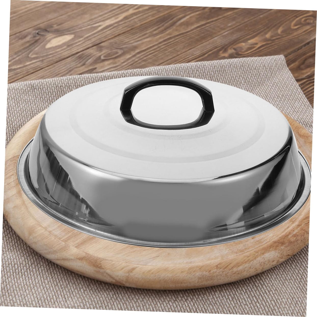 ifundom Coperchio Lotus Grill in Acciaio Inossidabile Argento, Copertura per Alimenti Portatile e Sicura Design Creativo per BBQ e Uso Domestico