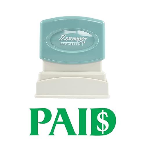 Miniatura 2 de Sello de goma pre entintado $ con tinta verde