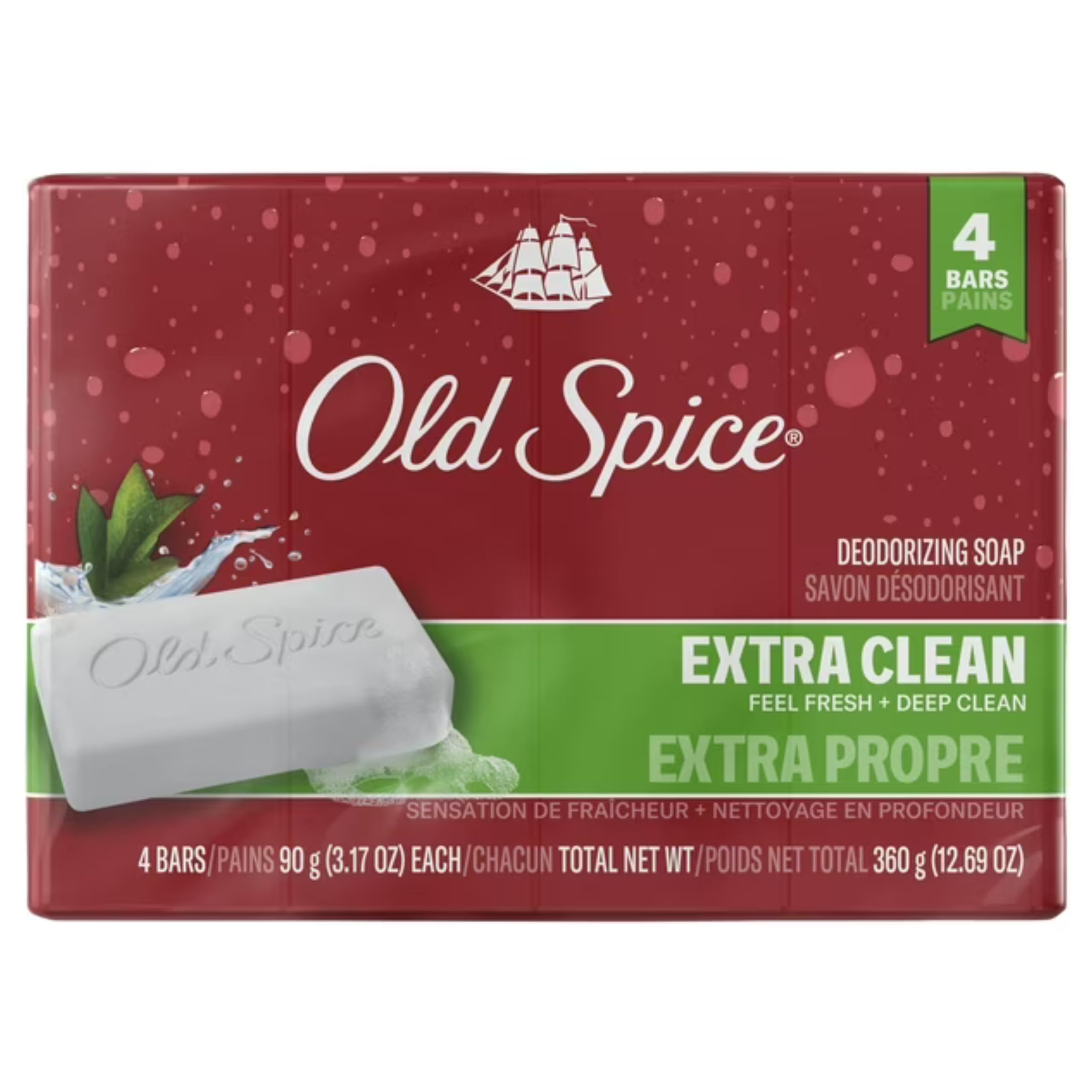 Old Spice Bar Soap for Men Palm Tree Scent 3 17 OZ Each 4 Bars