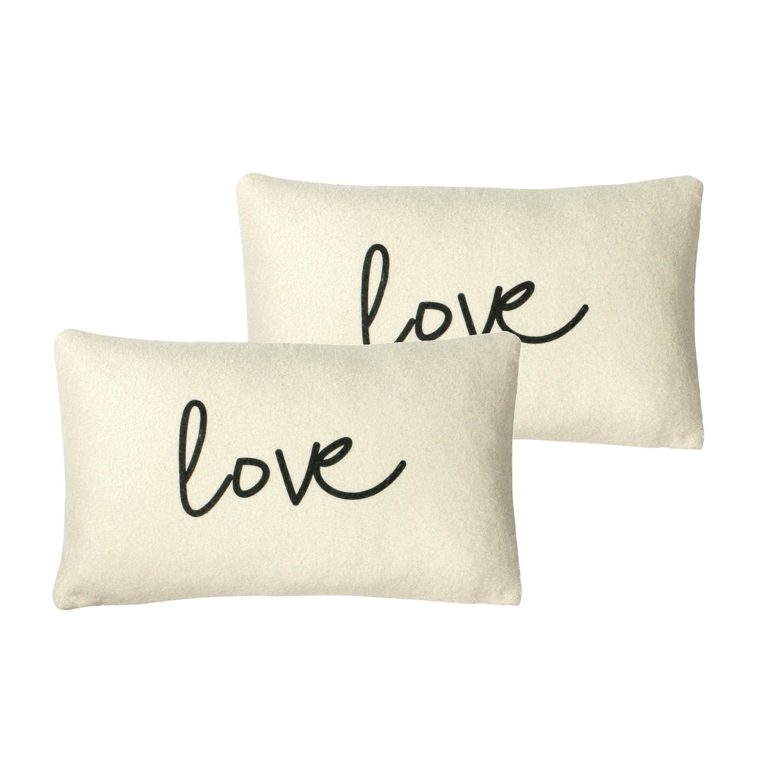 furn. Shearling Feather Filled Cushions Twin Pack