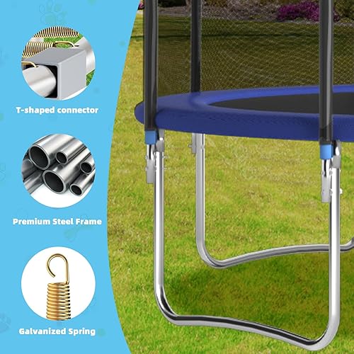 Miniatura 6 de Tranpoline - Tranpoline para exteriores de 16 pies, 14 pies, 12 pies, 10 pies, para niños y adultos, capacidad de peso de tranpoline de 300 a 1000