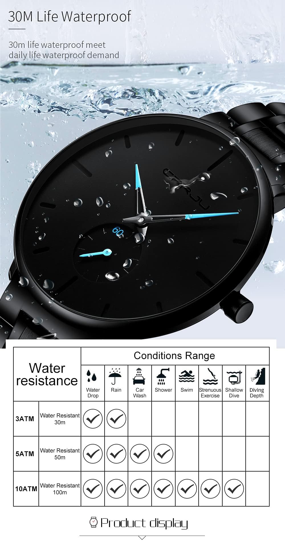 Relojes Hombre De Malla Ultra Fino Negro para Hombres Relojes De Pulsera De Moda Minimalista De Lujo para Relojes Hombre Casual Reloj Hombre De Cuarzo Impermeable