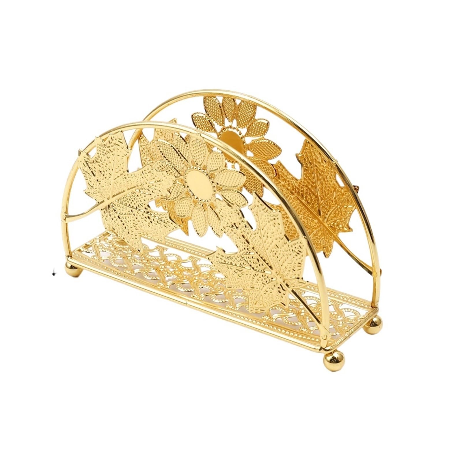 Napkin Holder Gold Napkin Holder:Tabletop Tissue Holder For Restaurants And Cafés—Creative Wrought Iron Dispenser(Gold-04)