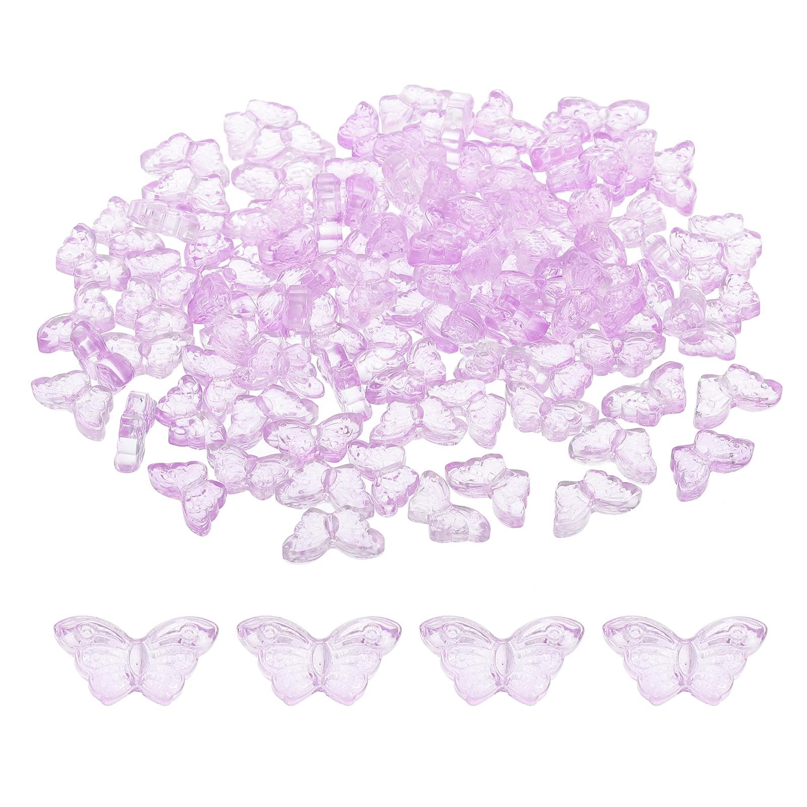 Perles papillon en cristal tchèque violettes pour créer vos bracelets d'été