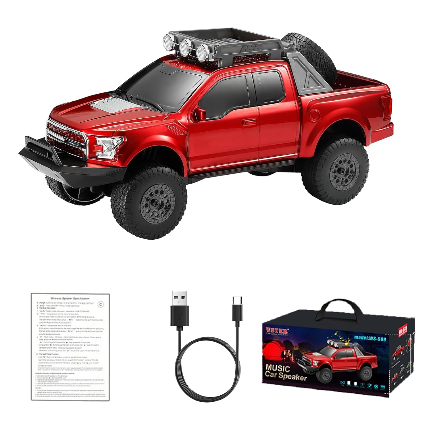 Car Model Bluetooth Replica Speakers Collection Portable Wireless Speakers with HD Sound LED Party Lights FM Radio TWS