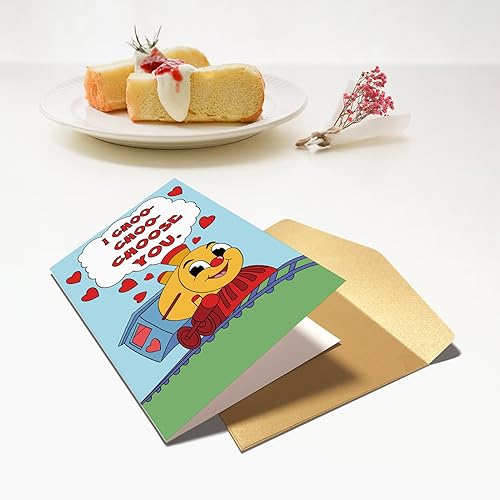 Miniatura 5 de Divertida tarjeta del día de San Valentín para él y ella, bonita tarjeta del día de San Valentín para niños en el aula, tarjeta de aniversario para