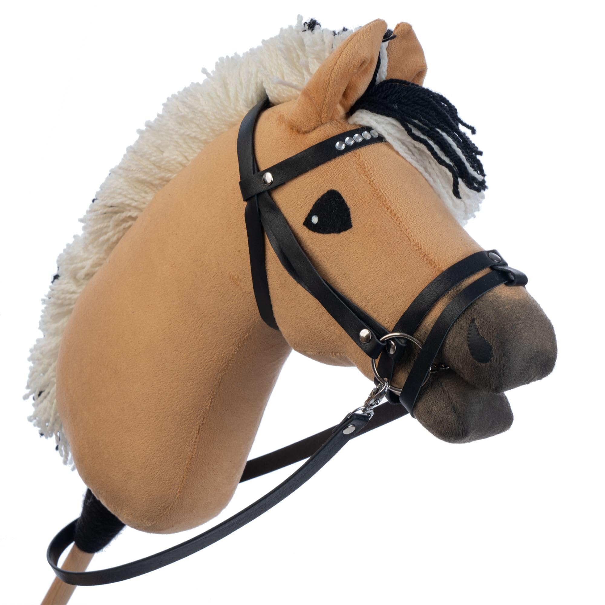 Stokpaard als een fjordpaard. Gemaakt van hoogwaardige velboa/minky-stof. Echt ambachtelijk product van de Finse stokpaardfluisteraar Jenny S - Nederland