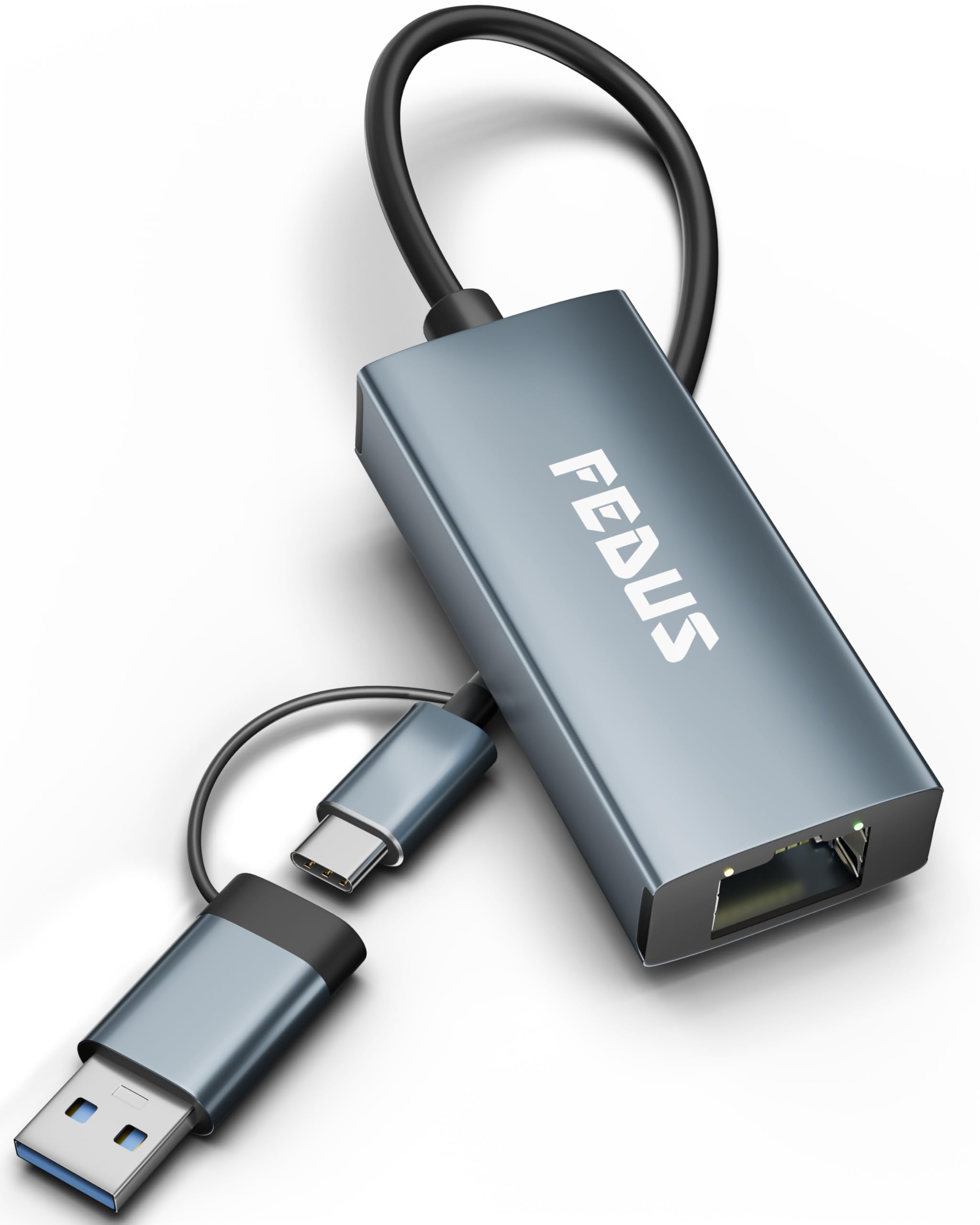 FEDUS Gigabit 1000 Mbps USB C to Ethernet RJ45 Adapter, 2in1 USB-A 3.0 to RJ45 LAN Wired Adapter, Plug and Play Metal Body Braided Cable Compatible Windows and Mac, Laptop, MecBook Chromebook Surface (B0B7GJDLBG) Amazon Price History, Amazon Price Tracker