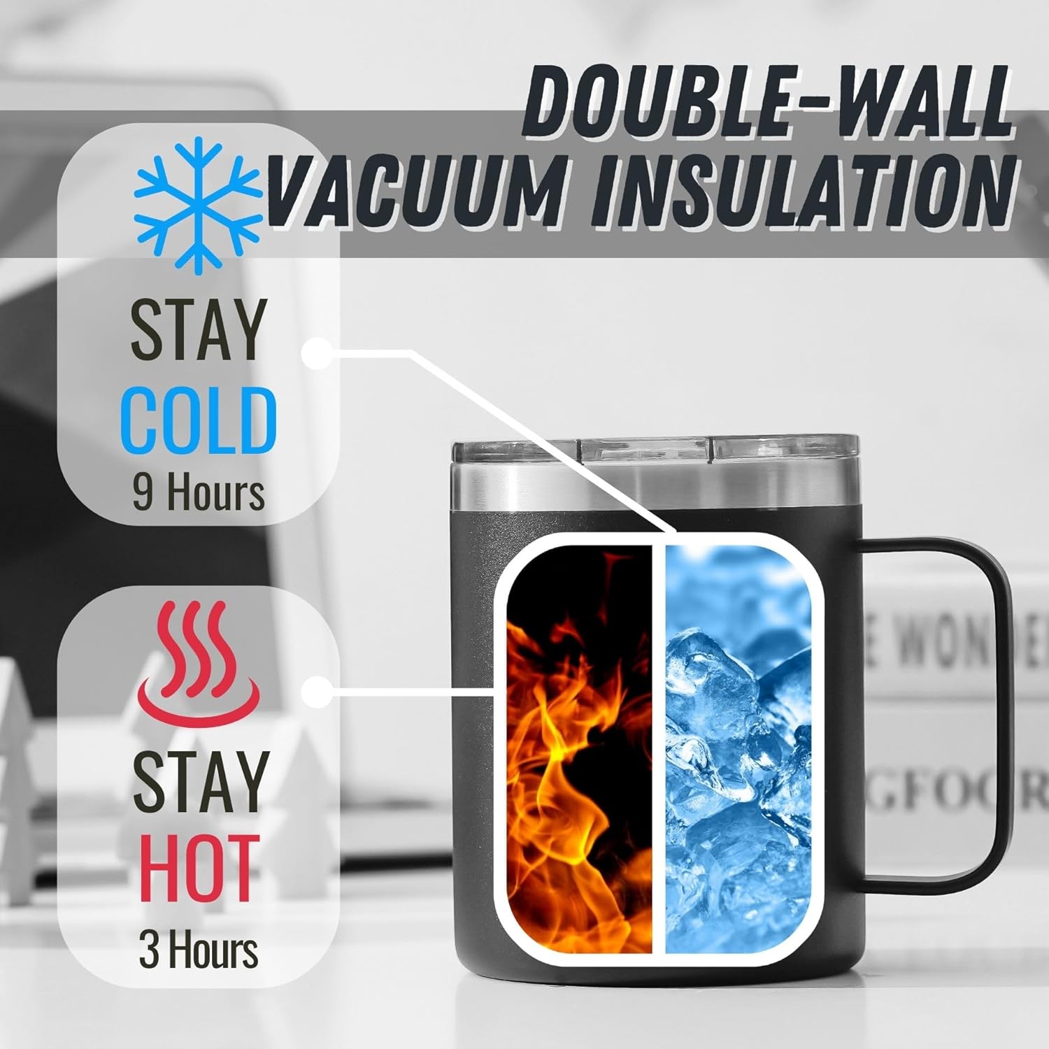 Onebttl Vice Principal Appreciation Gifts, Christmas Principal Day Gift for Men, Women, 12oz Stainless Steel Coffee Mug with Handle & Lid - Vice Principal Facts, Black, PRIN12-02-BK-VICE - Image 5