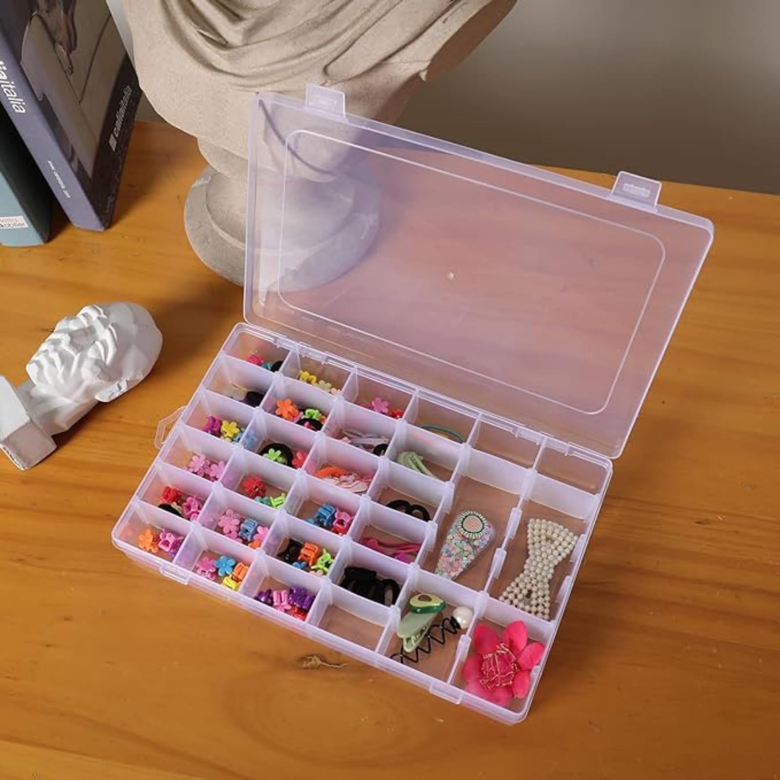 TASMAX jewellery organisers storage box plastic boxes for jewellery storage ornaments organizer earrings box earrings organizer box for women Jewelry Beads Earring 36 Grid transparent detachable