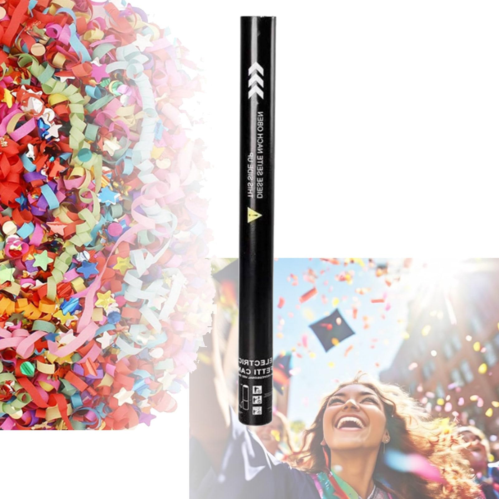 Confetti Cannons Party Poppers - Perfecto para bodas, cumpleaños, baby showers, Navidad y celebraciones de Año Nuevo