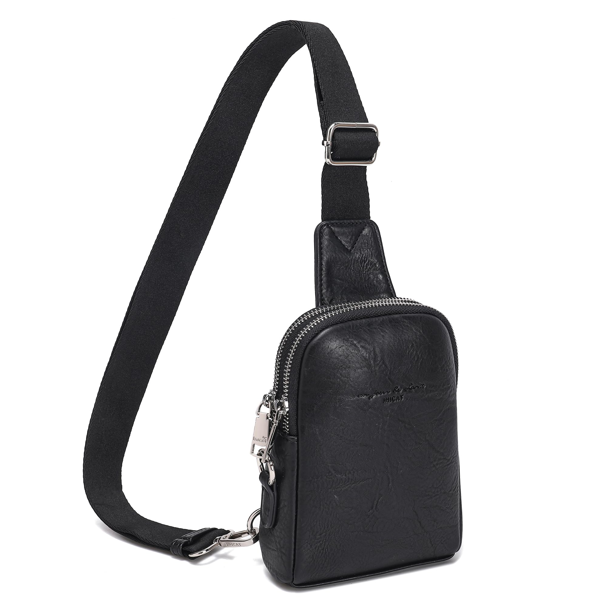 INICAT Travel Small Sling Bag Leather Crossbody Bags for Women Fanny Packs Cross Body Bag for Woman Cross Body Purses