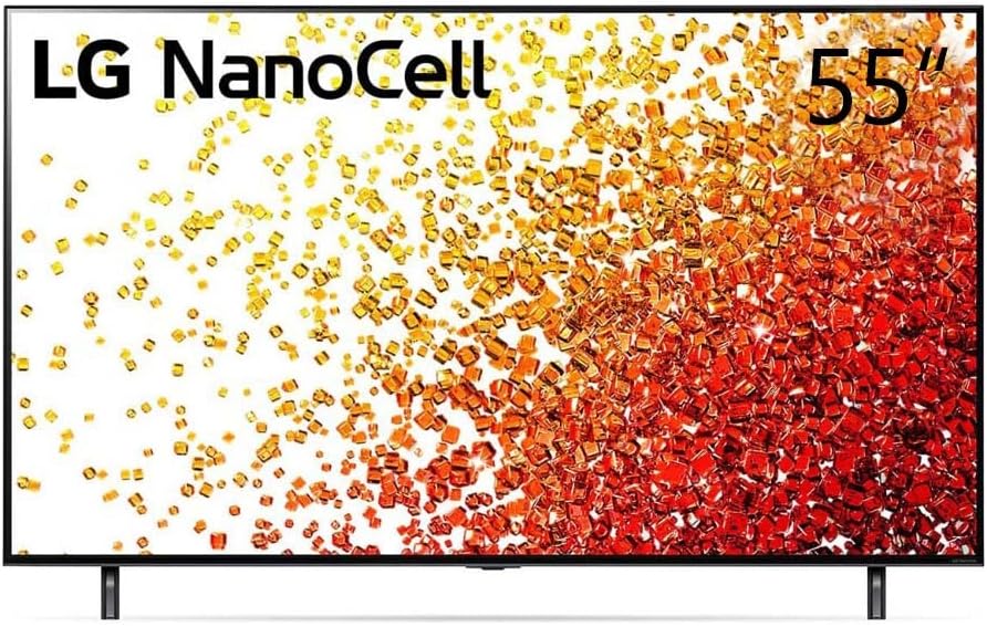 LG NanoCell TV 55 Inch NANO90 Series Cinema Screen Design 4K Cinema HDR webOS Smart with ThinQ AI Full Array Dimming, 55NANO90VPA, Model 2021
