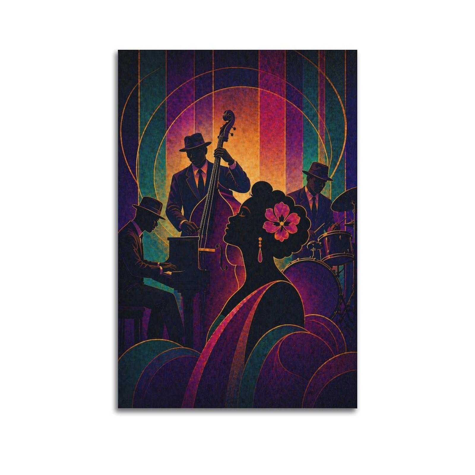 Okngb Unframe-Style Vintage Jazz Singer Style Blues Legend Poster Decorative Painting Canvas Art Picture 24X36inch(60X90cm)