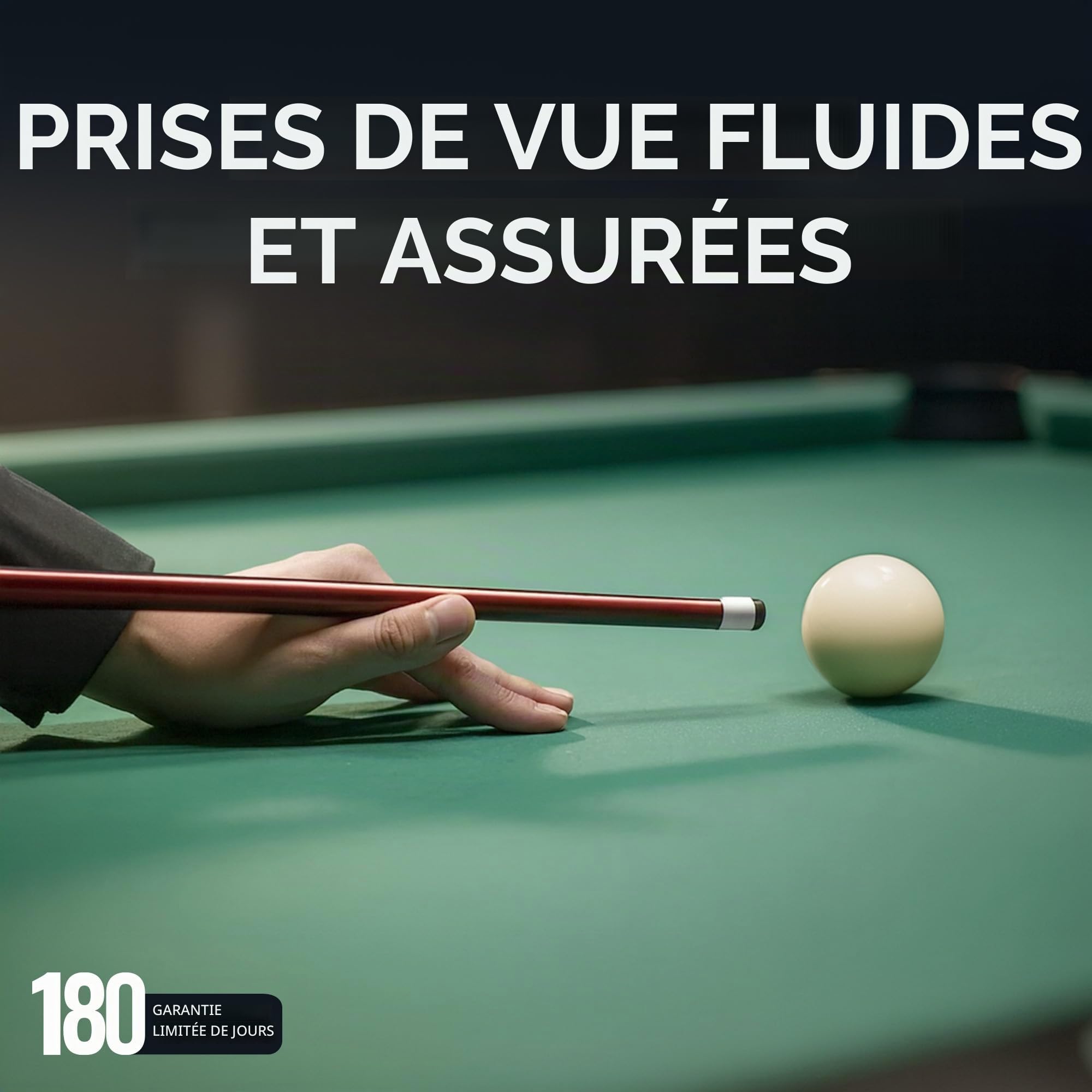 Hathaway Conquest Queue de Billard en Fibre de Verre Rouge 147 cm