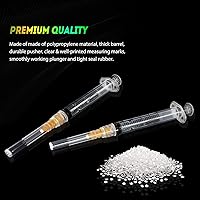 Vista 38 de SHAOTONG 10mL Syringe with 21 Gauge 1.5 Inch Needle Lab Disposable Sample Injection Syringes, 100 Pack