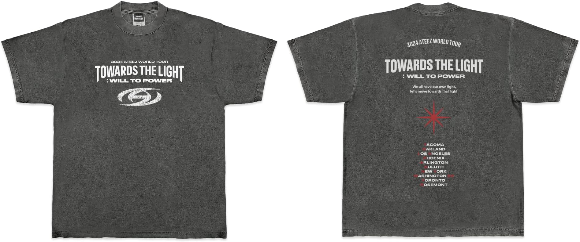 ATEEZ unisex-adult Official Tour Merch Cities T-shirt Official Tour Merch Cities T-shirt (pack of 1)