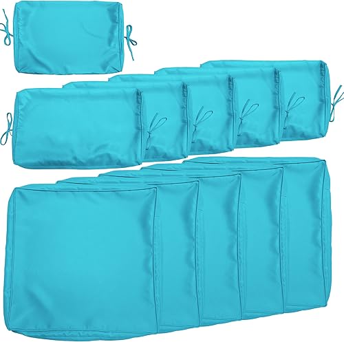 RTDTD Fundas de cojín de patio al aire libre fundas de cojín para exteriores para muebles de exterior sofá sofá diseño de cremallera exterior con 5
