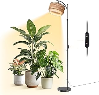 Bstrip 65-72.8 Inches Adjustable Grow Light for Indoor Plants, Boho Ratt...