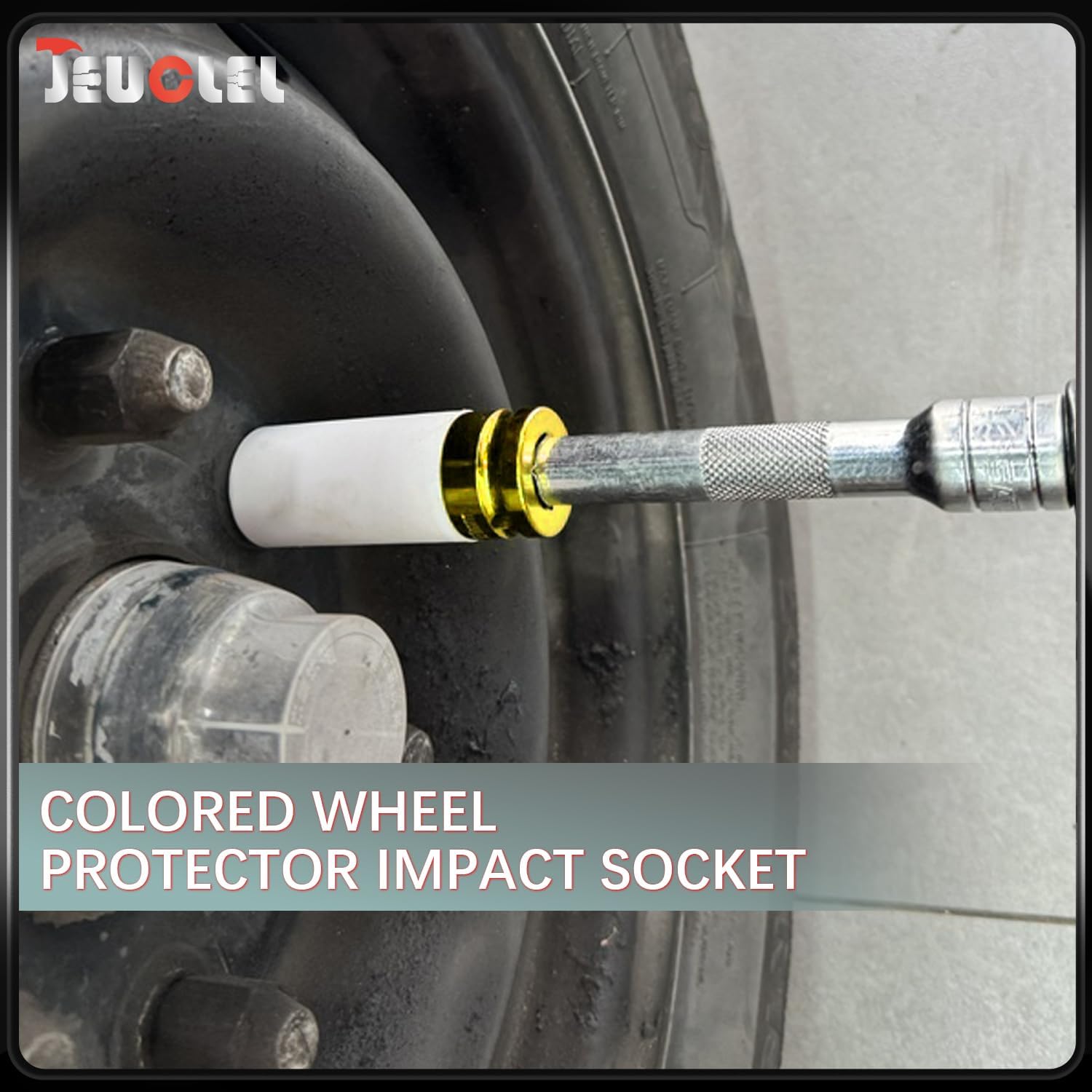 19mm 1/2"Drive Wheel Protector Impact Socket, Lug Nut Impact Socket, Non-Marring Lug Nut Thin Wall Deep Socket, Wheel Protector Hand Repair Tool