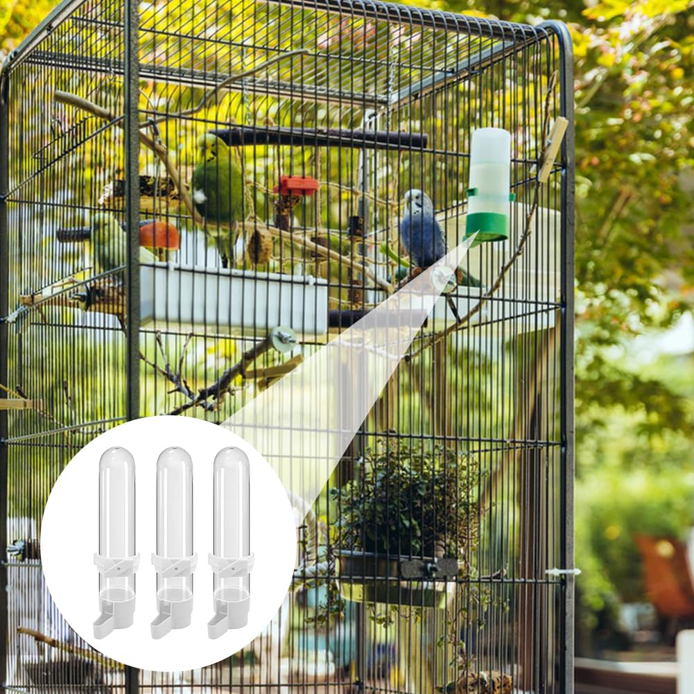 3Pcs Bird Feeder Drinker per Gabbia, Automatica Abbeveratoio per Uccelli Beverino, Abbeveratoi per Uccelli da Appendere, Dispenser D'acqua per Gabbie per Uccelli, per Pappagalli, Pappagallini