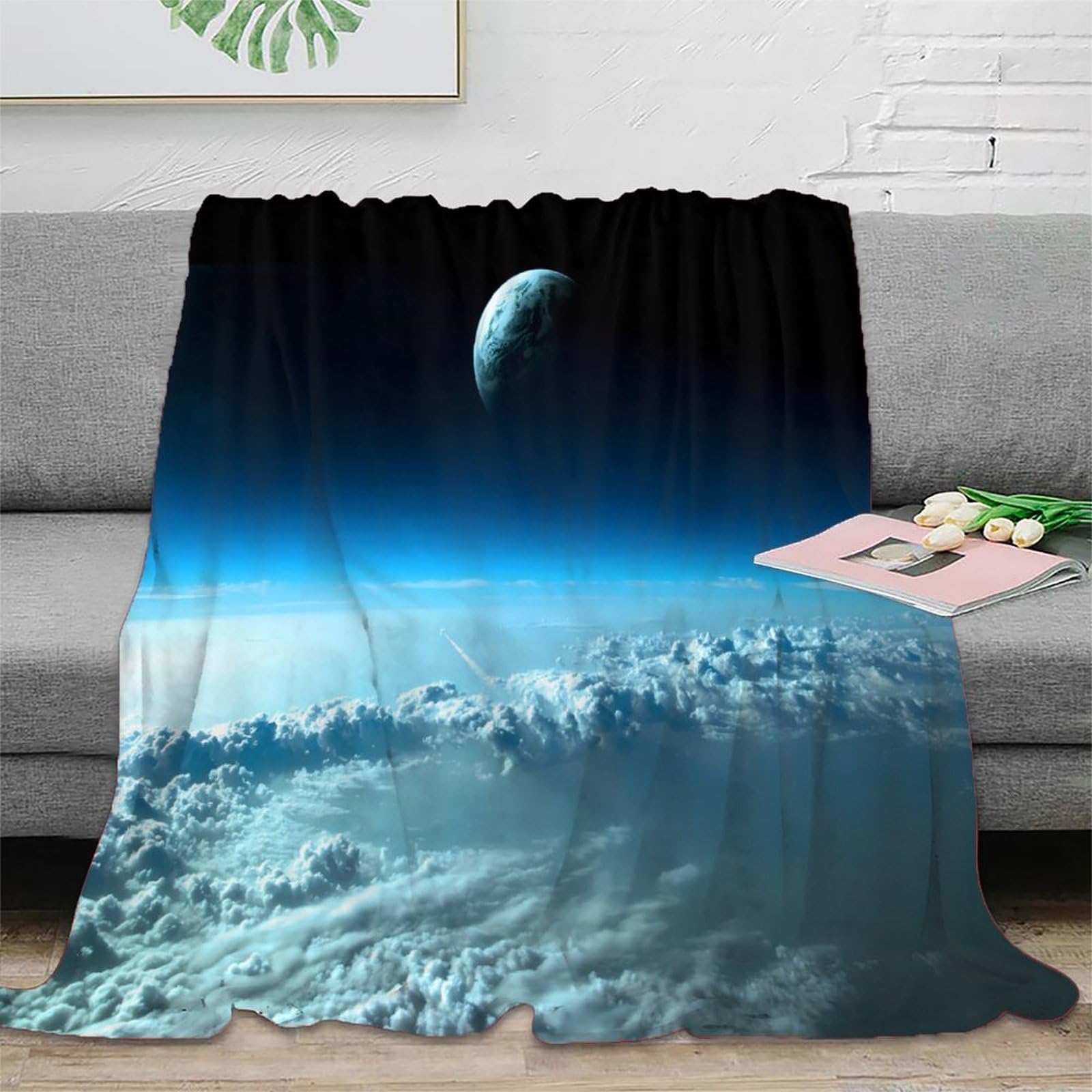 Couverture de voyage espace jeté de canapé pour soirée cinéma sci-fi